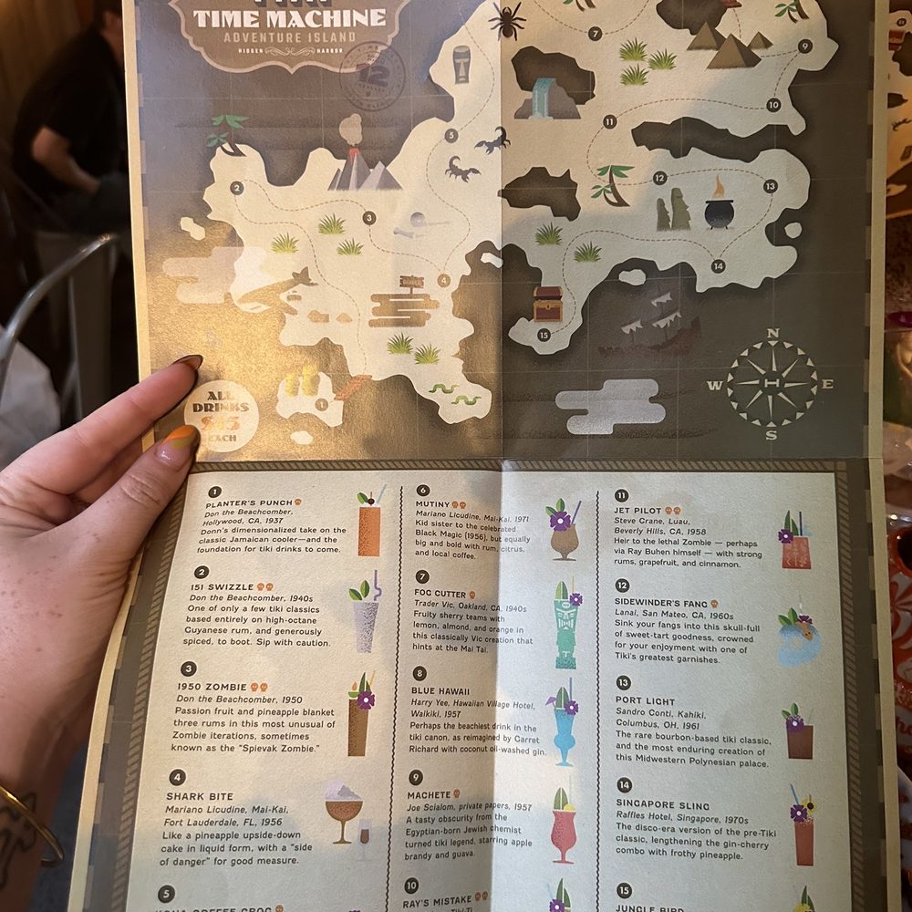 Hidden Harbor - Tiki Time Machine menu - Cocktail Bars Near Me - Pittsburgh, Pennsylvania Hidden Harbor - Tiki Time Machine menu - Cocktail Bars Near Me - Pittsburgh, Pennsylvania
