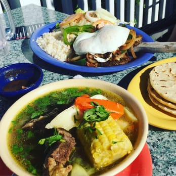 La Chocita Grill - Beef Soup in the front. #3 in the back - Latin American Near Me - Leesburg, Virginia