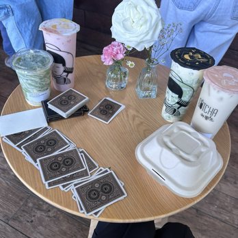 Gotcha Tea - Card games available to play at the store. Pheonix milk tea, matcha jasmine delight, strawberry yogurt - Bubble Tea Near Me - San Diego, California
