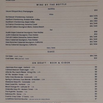 The Encore Sushi - Alcoholic beverages menu - Sushi Bars Near Me - Solana Beach, California The Encore Sushi - Alcoholic beverages menu - Sushi Bars Near Me - Solana Beach, California
