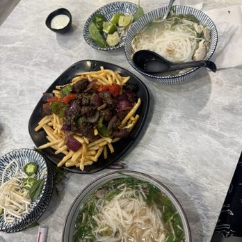 Pho Lab - Steak and fries & chicken and brisket pho - Vietnamese Near Me - Huntington Beach, California