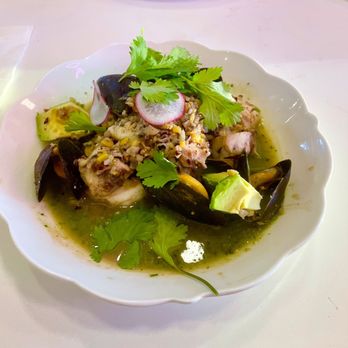 Gemma Fish + Oyster - Seafood Pozole $26 - Seafood Near Me - Jacksonville, Florida Gemma Fish + Oyster - Seafood Pozole $26 - Seafood Near Me - Jacksonville, Florida