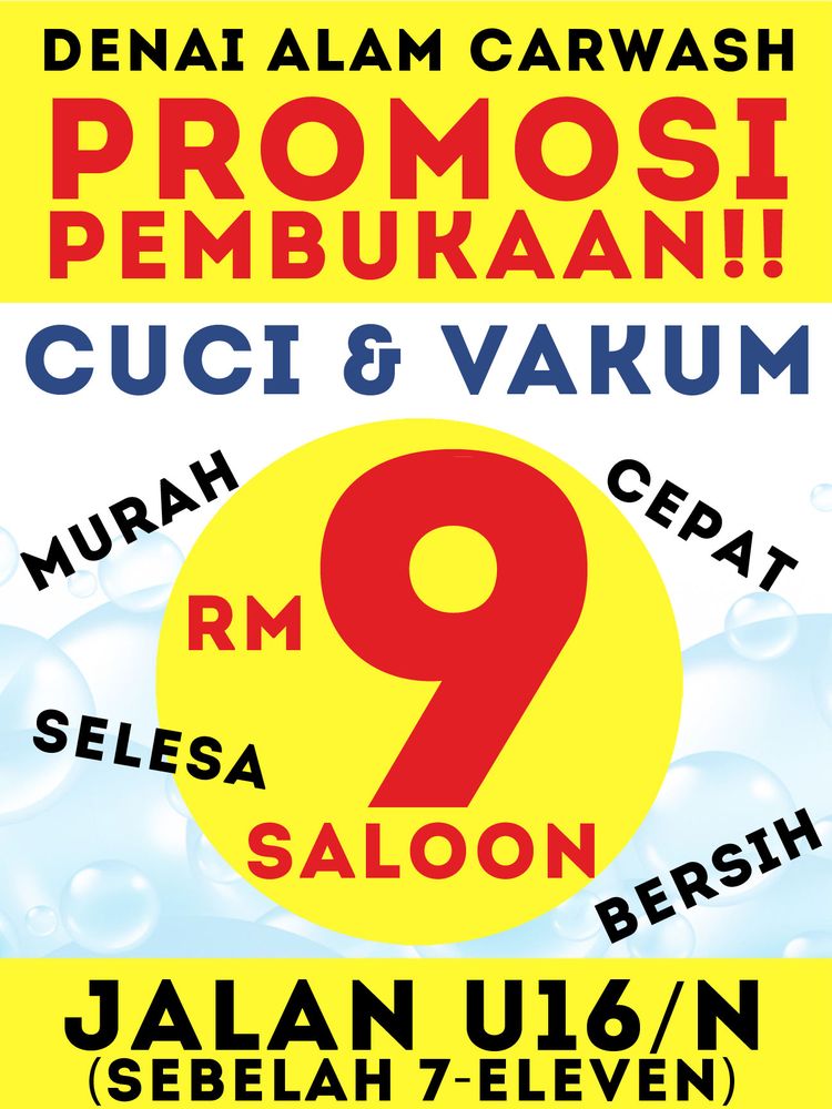 DENAI ALAM CAR WASH & DETAILING 7, Jalan Elektron U16/N, Shah Alam