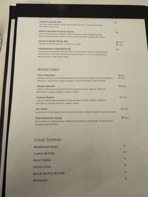 Menu photo 1 Henry's Steakhouse Placerville, CA Menu photo 1 Henry's Steakhouse Placerville, CA