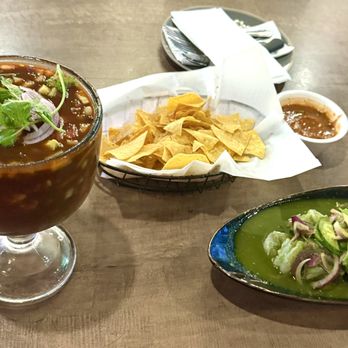 Barra Azul - Shrimp Aguachile (right) Shrimp Cocktail (Left) - Sushi Bars Near Me - Perris, California