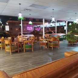 The sitting area.