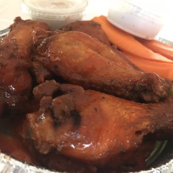 Shane's Pizza and Pints - Wings with Buffalo sauce, celery, carrots and ranch.  Delicious. - Pizza Near Me - San Marcos, California