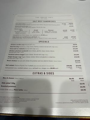 Menu photo 1 Brass Rail Salt Beef Bar London, XGL