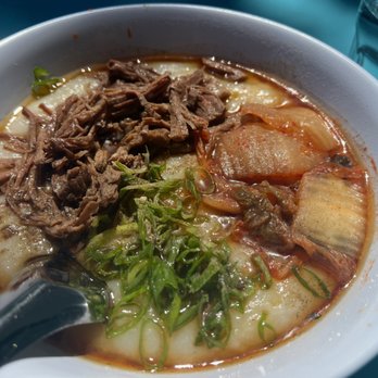 Secret Congee - slow-cooked beef and kimchi congee - Asian Fusion Near Me - Seattle, Washington