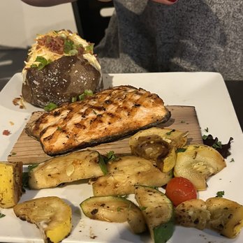 Riptides Raw Bar & Grill - Cedar Plank Salmon - Seafood Near Me - Ormond Beach, Florida