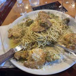 Shrimp francese with angel hair pasta Shrimp francese with angel hair pasta