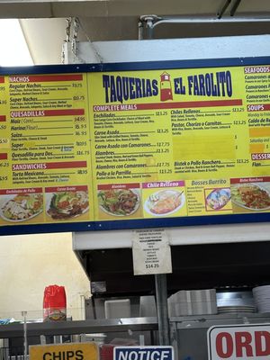 Menu photo 7 El Farolito San Francisco, CA