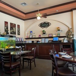 Sunflower Garden - Demain dining room area. Some tables are not pictured. View from my booth.