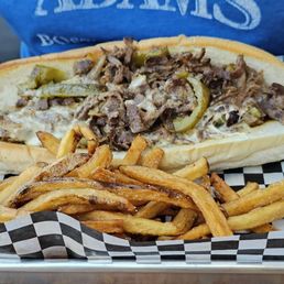 Steak and cheese with fries