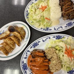Gyoza, #1 & #2 with brown rice