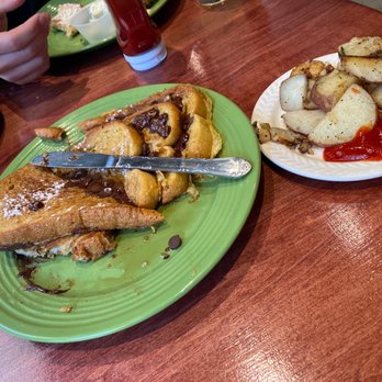 NicoBella’s Restaurant - 2 Slices French Toast with Chocolate Chips - Breakfast & Brunch Near Me - Providence, Rhode Island NicoBella’s Restaurant - 2 Slices French Toast with Chocolate Chips - Breakfast & Brunch Near Me - Providence, Rhode Island