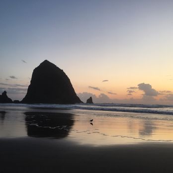 Haystack Rock - Sunset at Haystack Rock - Landmarks & Historical Buildings Near Me - Cannon Beach, Oregon