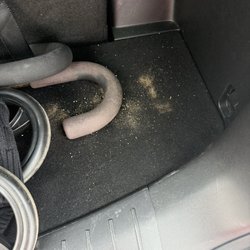 Hertz Rent A Car - Dirt in back seat before we left