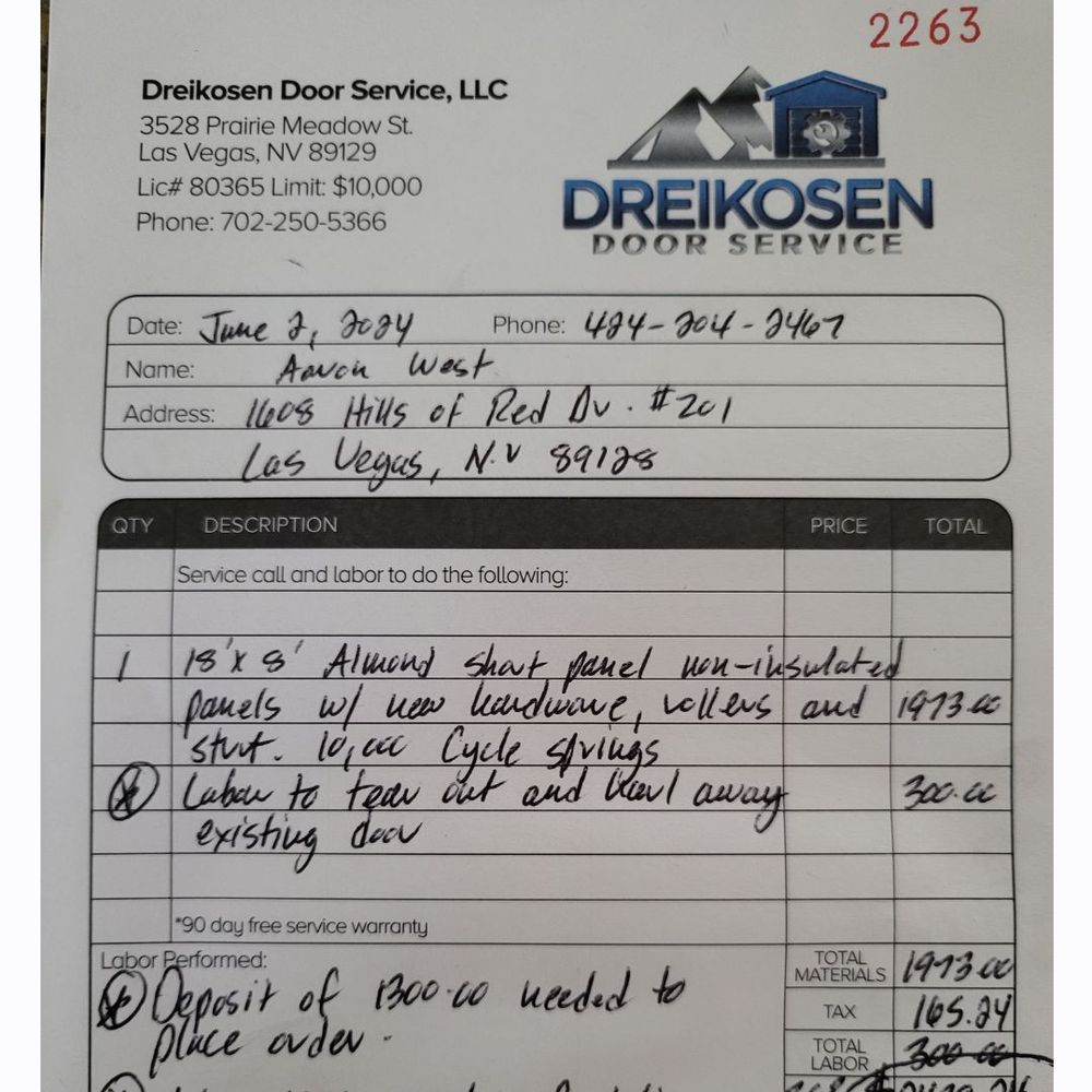 ESTIMATED REPAIR BILL ESTIMATED REPAIR BILL