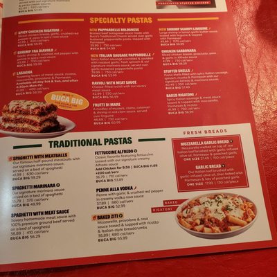 Menu photo 2 Buca di Beppo Italian Restaurant Pasadena, CA Menu photo 2 Buca di Beppo Italian Restaurant Pasadena, CA