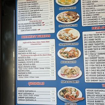 Tacos Delta - Menu - Mexican Near Me - Los Angeles, California Tacos Delta - Menu - Mexican Near Me - Los Angeles, California