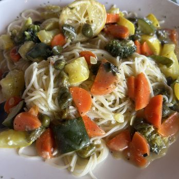 Roma Italian Restuarant - Chicken piccata without chicken and added veggies and capers - Italian Near Me - Clinton, Mississippi