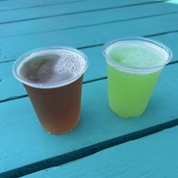 Horchata stout and Green Apple Seltzer Horchata stout and Green Apple Seltzer