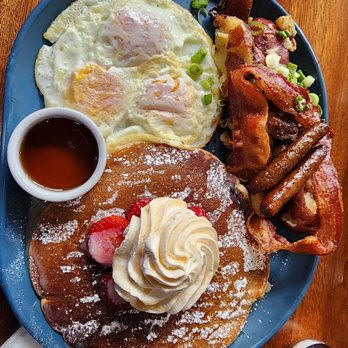 Gina's Kitchen +Catering - Breakfast combo with amazing pancake - Breakfast & Brunch Near Me - Rancho Cucamonga, California