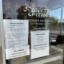 Anytime Fitness - Disclaimers and gym hours