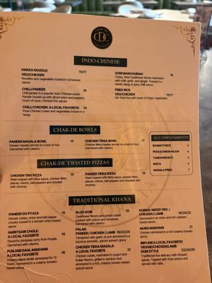 Menu photo 1 Chak De California Pasadena, CA