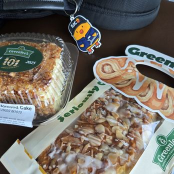 Greenlee's Bakery - Classic SJ: burnt almond cake & an almond bearclaw now packaged in a cool handle bag  :) - Bakeries Near Me - San Jose, California