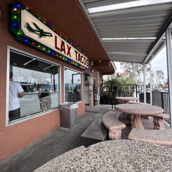 LAX Tacos - Exterior has some seats as well as inside. - Mexican Near Me - Inglewood, California