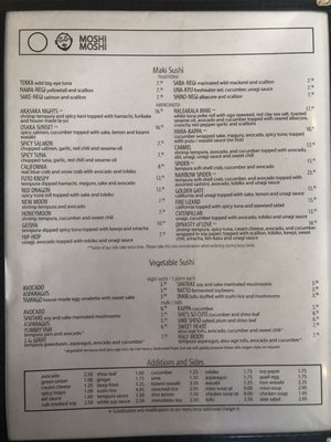 Menu photo 4 Moshi Moshi San Francisco, CA