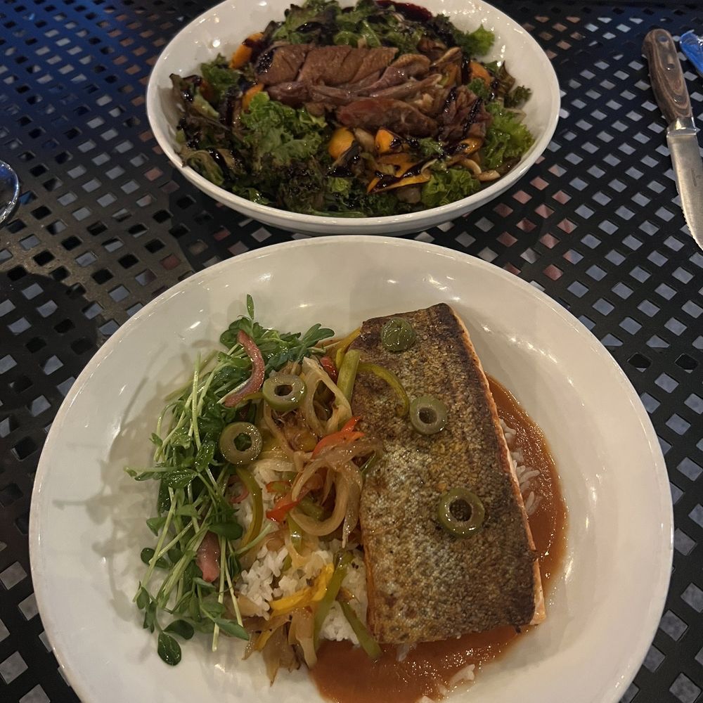 Lodgepole - Duck (top), seasonal fish (bottom) - American Near Me - Moscow, Idaho Lodgepole - Duck (top), seasonal fish (bottom) - American Near Me - Moscow, Idaho