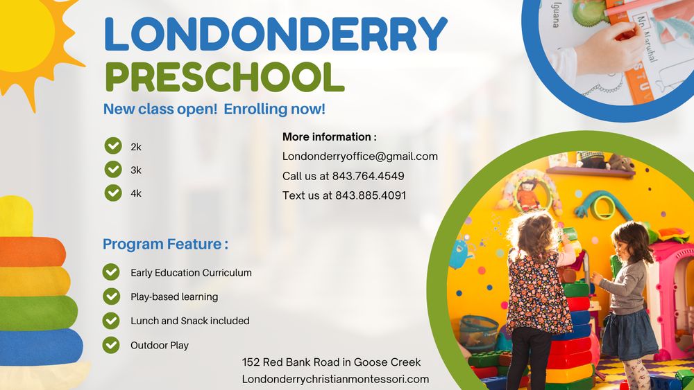 LONDONDERRY CHRISTIAN PRESCHOOL Updated September 2024 152 Red Bank