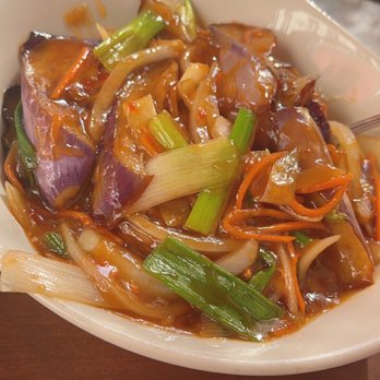 Mingalaba - Eggplant with Garlic Sauce - Burmese Near Me - Burlingame, California Mingalaba - Eggplant with Garlic Sauce - Burmese Near Me - Burlingame, California