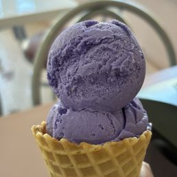 Ube Ice Cream in Waffle Cone Ube Ice Cream in Waffle Cone