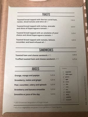 Menu photo 2 Singular Barcelona, B Menu photo 2 Singular Barcelona, B