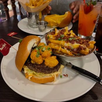 Hard Rock Cafe - Surf and Turf Burger - American Near Me - Hollywood, Florida Hard Rock Cafe - Surf and Turf Burger - American Near Me - Hollywood, Florida