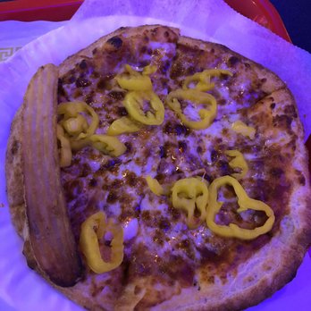 Jeffrey’s Subs And Pizza - I had to share a picture of this giant fry next to a large pizza!! Actually, it's a small pizza, but still huge, right?! - Pizza Near Me - Burtonsville, Maryland Jeffrey’s Subs And Pizza - I had to share a picture of this giant fry next to a large pizza!! Actually, it's a small pizza, but still huge, right?! - Pizza Near Me - Burtonsville, Maryland