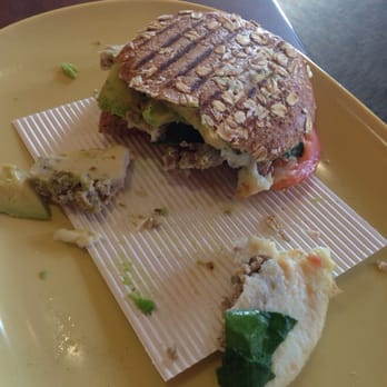 Panera Bread - Turkey sausage egg white and spinach breakfast sandwich is a mess to eat :( - Sandwiches Near Me - Solana Beach, California Panera Bread - Turkey sausage egg white and spinach breakfast sandwich is a mess to eat :( - Sandwiches Near Me - Solana Beach, California