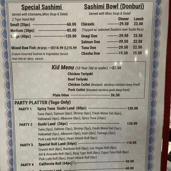 Nara Sushi - Sashimi, Kid's menu, party platter for to go - Sushi Bars Near Me - Folsom, California