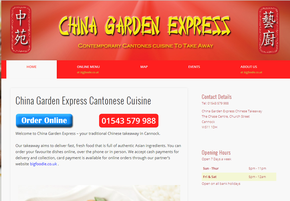 CHINA GARDEN EXPRESS Updated April 2024 The Chase Centre Church