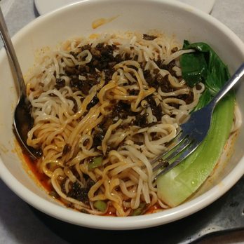 Potsticker House - Spicy noodles with ground pork. Good! But where is the ground pork? - Dim Sum Near Me - Chicago, Illinois