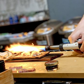 Hinata - Searing in action by Master - Sushi Bars Near Me - San Francisco, California
