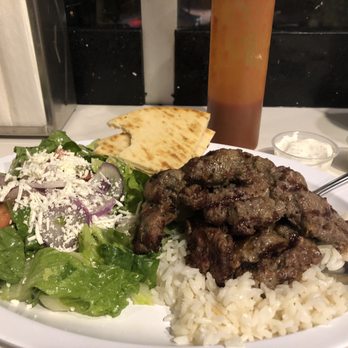 Cafe Agora - Kofta kebab with rice and salad - Turkish Near Me - Atlanta, Georgia Cafe Agora - Kofta kebab with rice and salad - Turkish Near Me - Atlanta, Georgia