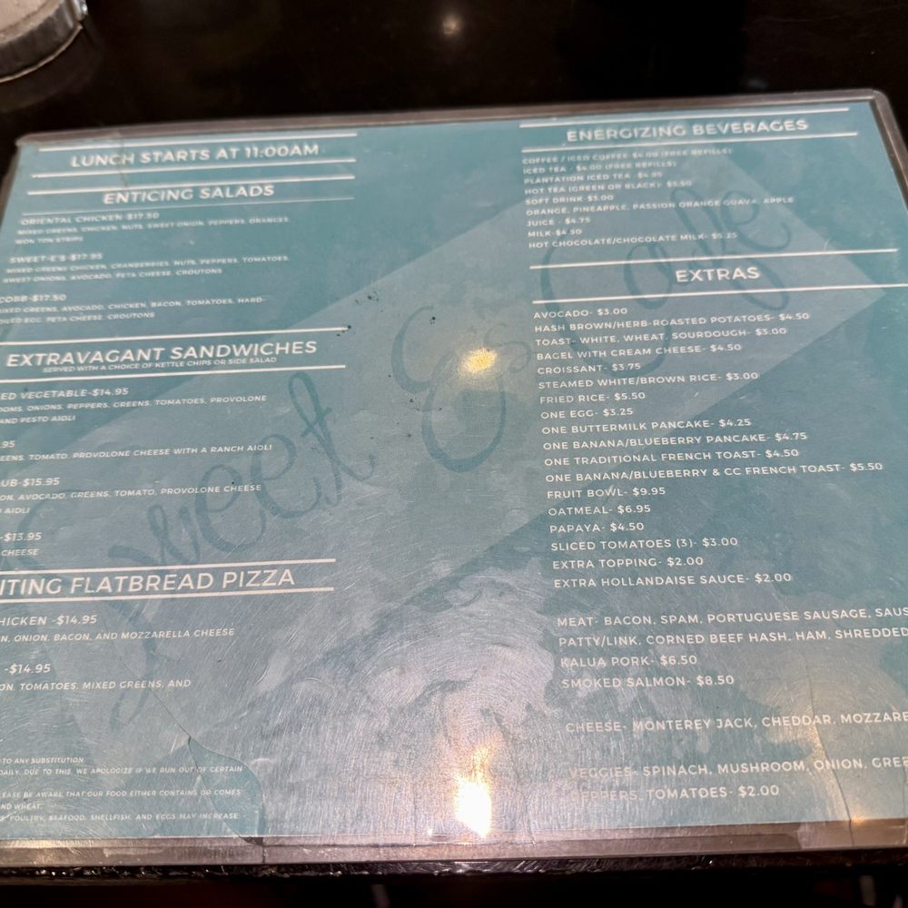 Sweet E's Cafe - Menu - Cafes Near Me - Honolulu, Hawaii Sweet E's Cafe - Menu - Cafes Near Me - Honolulu, Hawaii