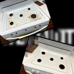 We Maid It - Before and after client stove