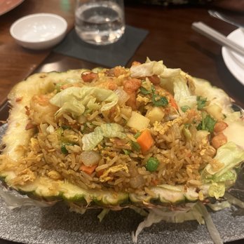 Karma Burlington - Pineapple fried rice - it's supposed to be "spicy" - Asian Fusion Near Me - Burlington, Massachusetts Karma Burlington - Pineapple fried rice - it's supposed to be "spicy" - Asian Fusion Near Me - Burlington, Massachusetts
