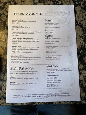 Menu photo 2 Fishers In The City Edinburgh, EDH